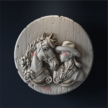 COWBOY WESTERN SIGN 3d stl - 3DWave.us